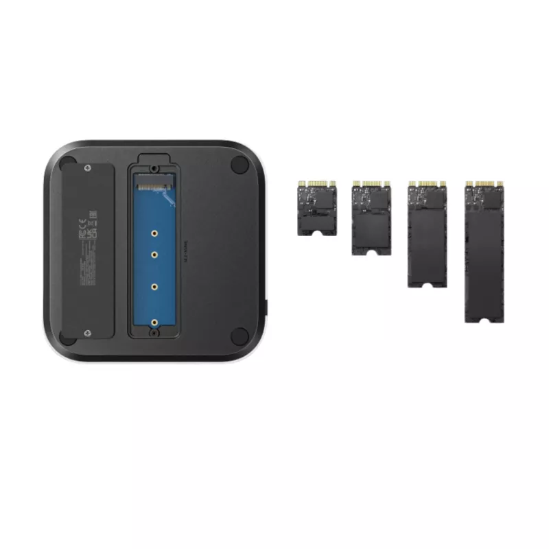UGREEN 65487 USB-C 11-in-1 Docking Station for Mac Mini M4/M4 Pro with M.2 SSD Enclosure, Space Grey