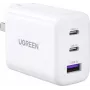 UGREEN 65W szybka ładowarka USB-C z portem USB-A - 3-portowa ładowarka sieciowa, PD3.0/QC4.0+, Non-GaN, czarna (90496)