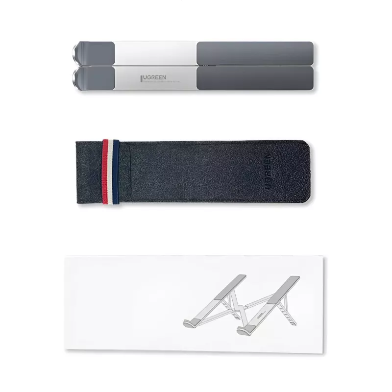 UGREEN Aluminiowa regulowana podstawka pod laptopa, składana, z regulacją wysokości i kąta, kolor Space Grey