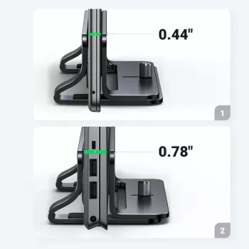 UGREEN Aluminum Vertical Stand Holder for MacBook Laptop Tablet (20471 LP258) Dark Gray
