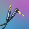 UGREEN Kabel AUX kątowy 2 x Mini Jack 3.5 mm 1m Niebieski (AV112)