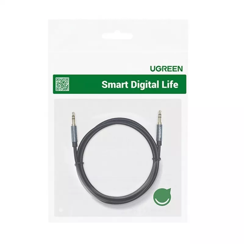 UGREEN AUX Audio Cable 3.5mm Angled Jack 2m Blue (AV112)