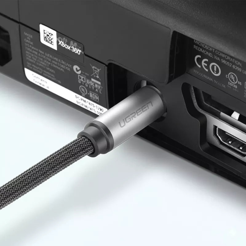 Ugreen AV108 10540 Digital Optical Audio Cable Toslink/SPDIF 2m Grey