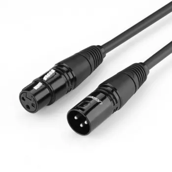 UGREEN AV130 XLR żeński na XLR męski kabel mikrofonowy - 3 m (czarny)