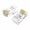 UGREEN Cat6 RJ45 Wtyki Modularne - Przezroczyste ze Złotymi Stykami (10 sztuk)