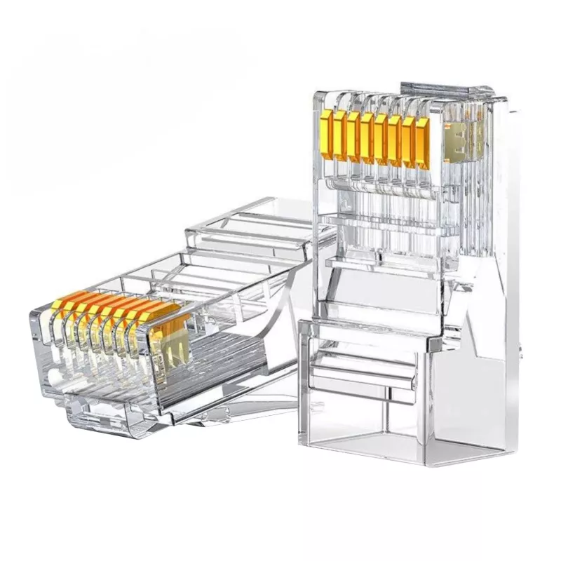 UGREEN Cat6 RJ45 Wtyki Modularne - Przezroczyste ze Złotymi Stykami (10 sztuk)