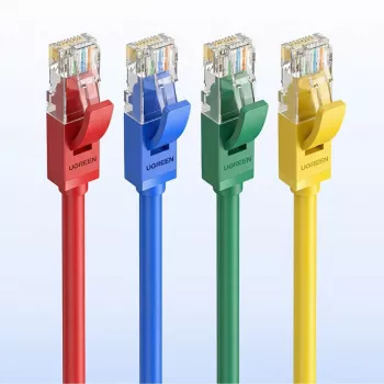 UGREEN Cat6 UTP płaski kabel Ethernet 1m niebieski - 10Gbps 250MHz RJ45 przewód sieciowy