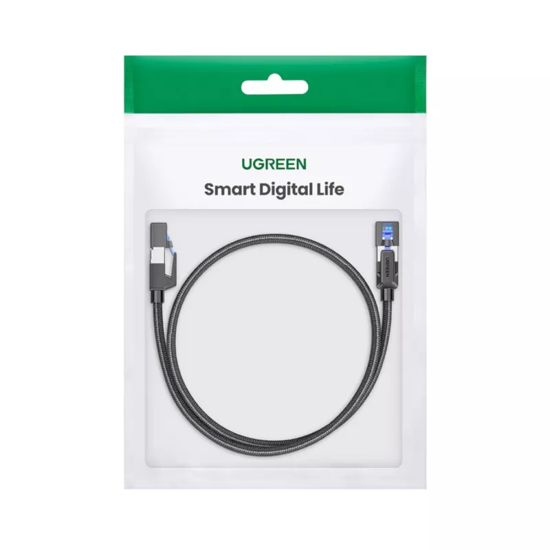UGREEN Cat8 nylonowy pleciony kabel Ethernet - 40Gbps z wtykami modularnymi - 1m