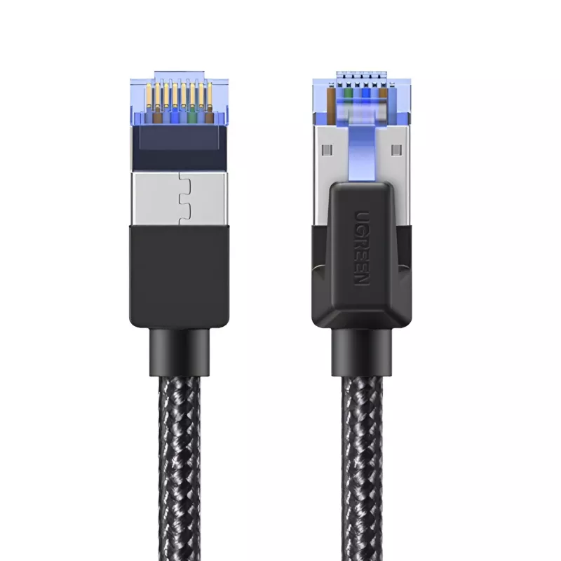 UGREEN Cat8 nylonowy pleciony kabel Ethernet - 40Gbps z wtykami modularnymi - 1m