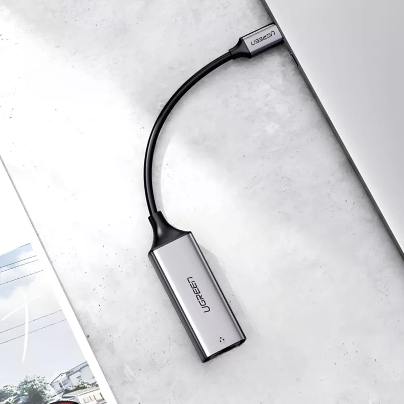 UGREEN CM199-50737 Adapter Type-C na Gigabit Ethernet - Srebrny