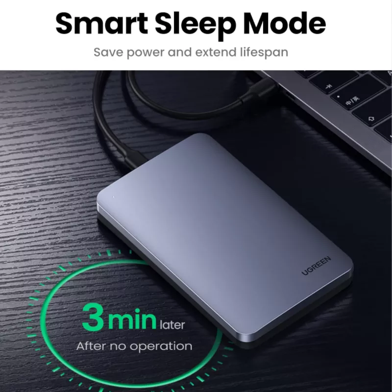 UGREEN CM300 2,5 cala USB Type-C obudowa dysku twardego - Srebrny