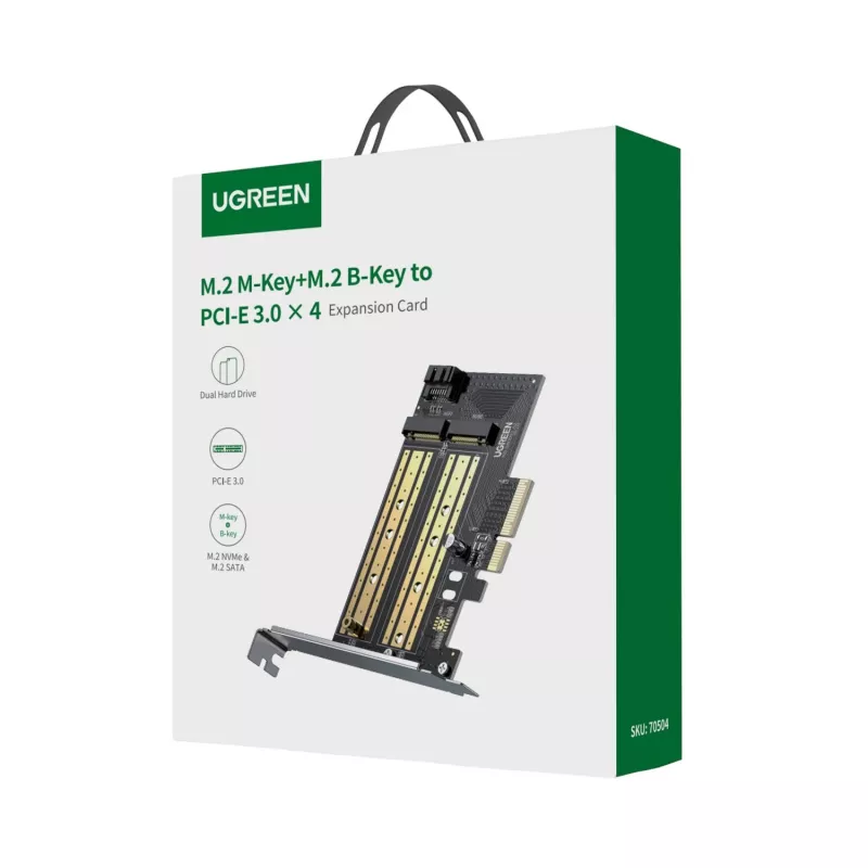 UGREEN CM302 M.2 NVMe na PCIe 3.0 x4 karta adaptera