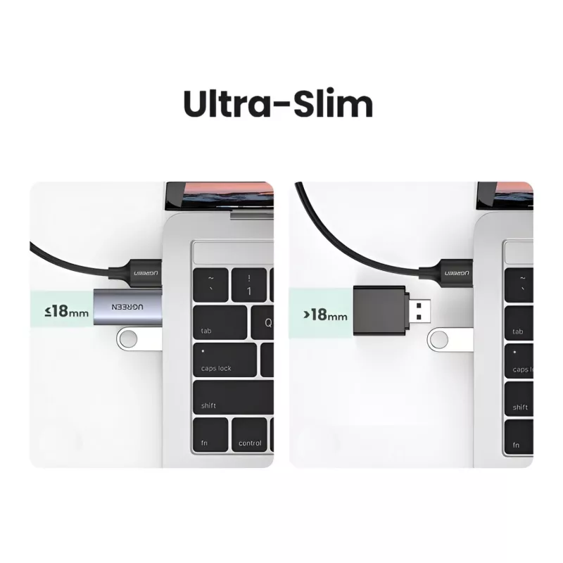 UGREEN CM383-80864 USB-A do 3,5 mm Audio Jack Zewnętrzna Karta Dźwiękowa - Srebrny