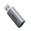 UGREEN CM383-80864 USB-A do 3,5 mm Audio Jack Zewnętrzna Karta Dźwiękowa - Srebrny