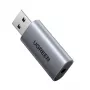 UGREEN CM383-80864 USB-A do 3,5 mm Audio Jack Zewnętrzna Karta Dźwiękowa - Srebrny