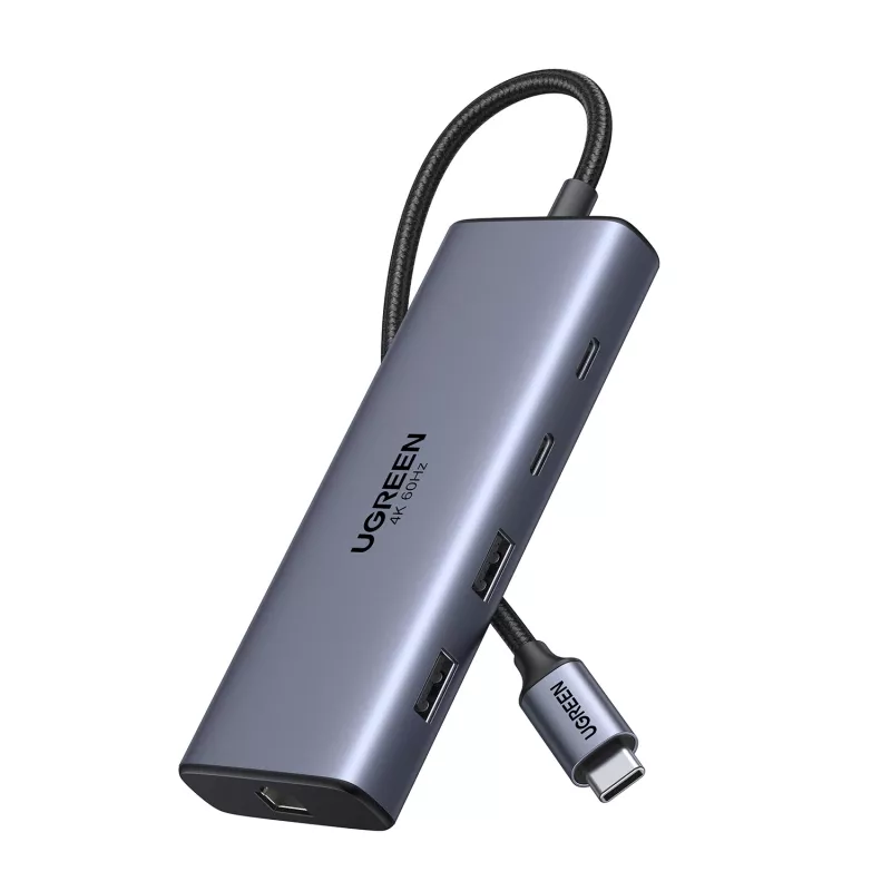 Ugreen CM639 USB-C 10-in-1 Hub z 2x HDMI, 2x USB, RJ45, SD/TF, PD 100W