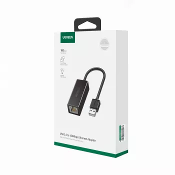UGREEN CR110 USB 2.0 do RJ45 Adapter Ethernet - Czarny