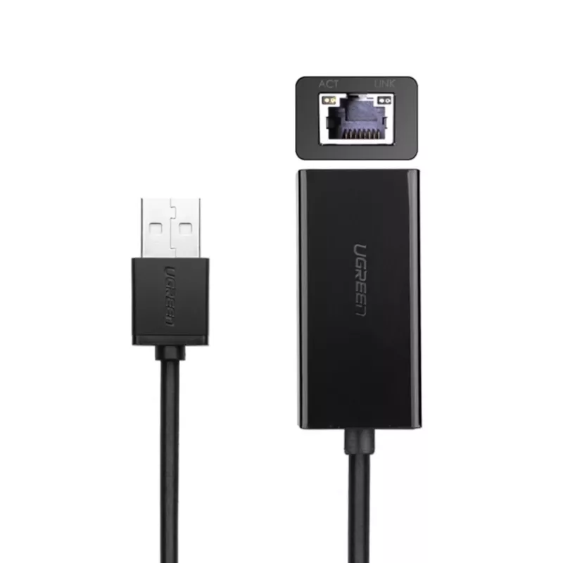 UGREEN CR110 USB 2.0 do RJ45 Adapter Ethernet - Czarny