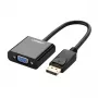 UGREEN DisplayPort Męski na VGA Żeński Konwerter, Adapter Aktywny, Full HD 1080p, Pozłacany, Czarny