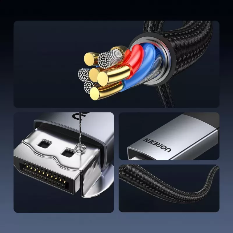 UGREEN DP119 Przewód DisplayPort na HDMI 2m 4K 60Hz Szary