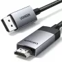 UGREEN DP119 Przewód DisplayPort na HDMI 2m 4K 60Hz Szary
