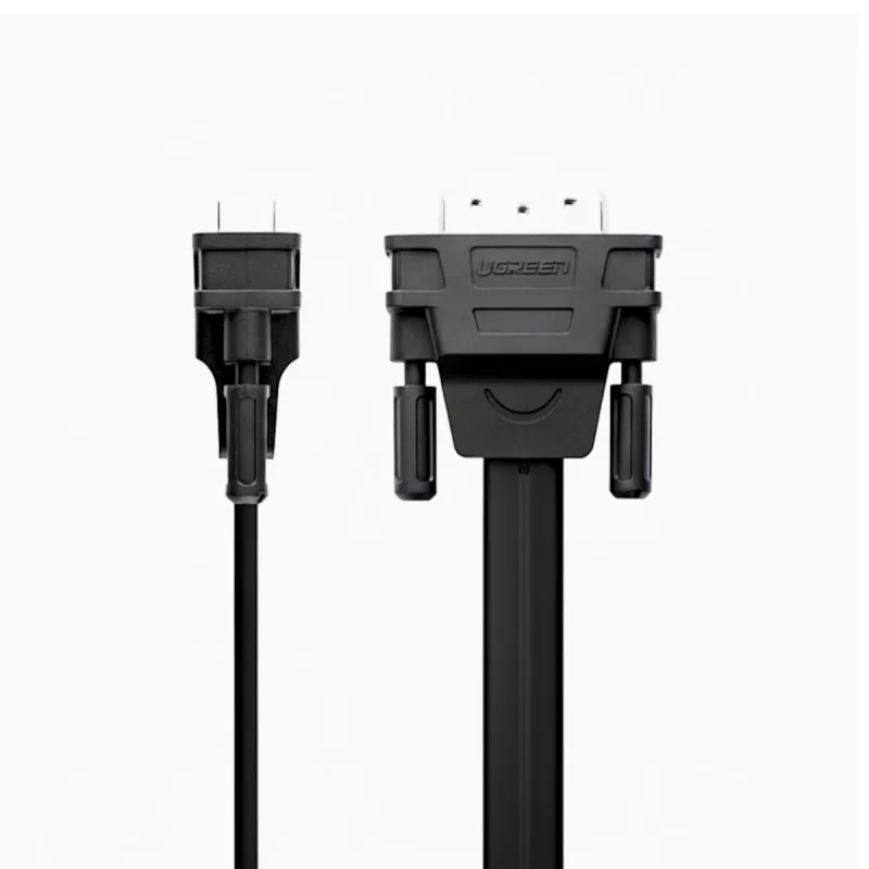 UGREEN DVI-D 24+1 na VGA aktywny adapter wideo (męski na żeński) – czarny