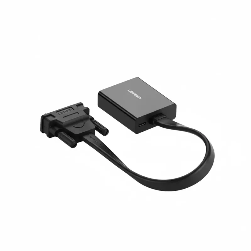 UGREEN DVI-D 24+1 na VGA aktywny adapter wideo (męski na żeński) – czarny