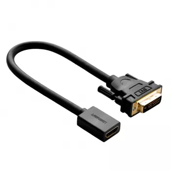 UGREEN DVI na HDMI Kabel Adapter 15cm Męski do Żeńskiego 1080p Full HD Czarny