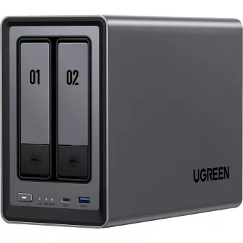 UGREEN DXP2800+ 2x Seagate IronWolf HDD Bundle - 2-zatokowe NAS z Intel Celeron N5105, 8GB DDR4, 2x 2.5GbE, 2x 4TB HDD w zestawie