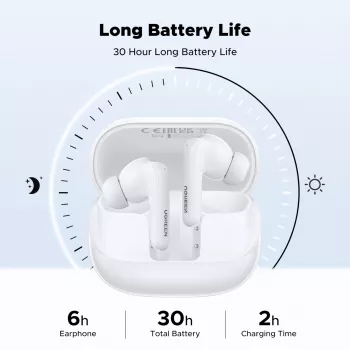 UGREEN EchoBuds Magic Bezprzewodowe słuchawki douszne z aktywną redukcją szumów, Bluetooth 5.2, IPX5 – Biały