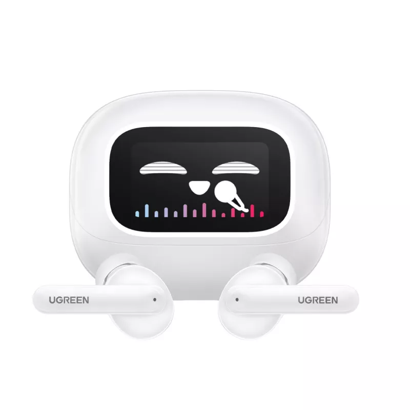 UGREEN EchoBuds Magic Bezprzewodowe słuchawki douszne z aktywną redukcją szumów, Bluetooth 5.2, IPX5 – Biały