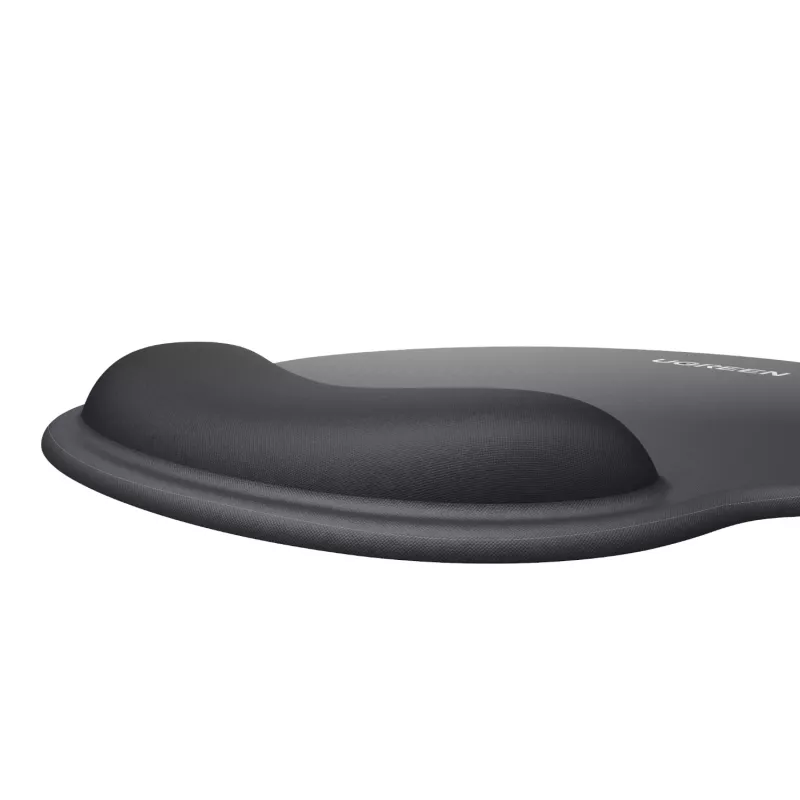 UGREEN Ergonomic Mouse Pad LP668 - Żelowy podpórka pod nadgarstek, gładka powierzchnia z tkaniny, antypoślizgowa gumowa podstawa, czarny
