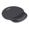 UGREEN Ergonomic Mouse Pad LP668 - Żelowy podpórka pod nadgarstek, gładka powierzchnia z tkaniny, antypoślizgowa gumowa podstawa, czarny