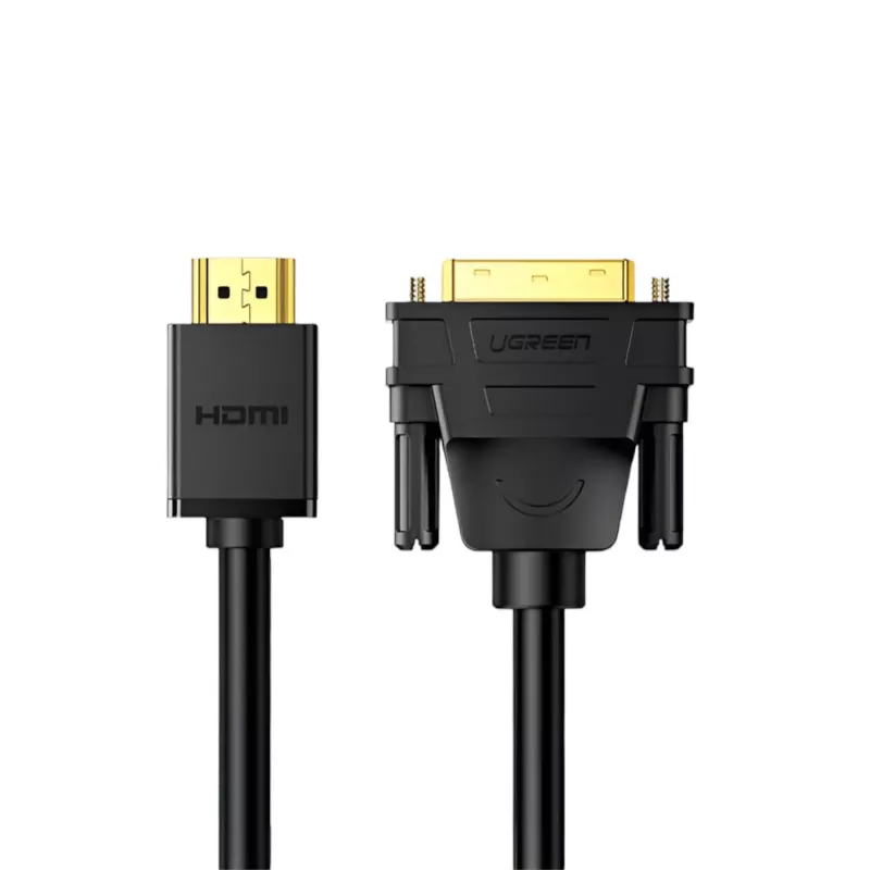 UGREEN HD106 Kabel HDMI do DVI, 2m, czarny, 1080p, pozłacany, potrójnie ekranowany