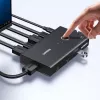 UGREEN HDMI 2.0 Przełącznik KVM 2-wejścia 1-wyjście, 2 komputery 1 monitor, 4K@60Hz, 3-portowy hub USB 2.0, przełączanie przyciskiem i skrótem klawiszowym, stop aluminium, HDCP 2.2, HDR10