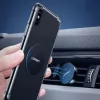 UGREEN LP123 60410 Metalowe płytki do uchwytu magnetycznego na telefon - okrągła i prostokątna, czarne (2 szt.)