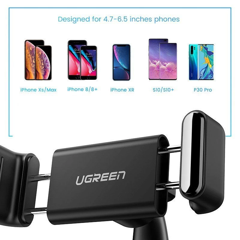 UGREEN LP189 60796 Uchwyt do telefonu samochodowy z klamrą do deski rozdzielczej - Czarny