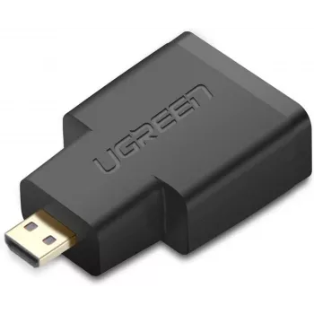 UGREEN Micro HDMI męski na żeński HDMI Adapter – 4K@60Hz, złocone, czarny