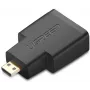 UGREEN Micro HDMI męski na żeński HDMI Adapter – 4K@60Hz, złocone, czarny