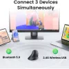 UGREEN Multi-Mode Vertical Mouse Bluetooth i 2.4G Bezprzewodowa – Czarny