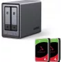 UGREEN NASync DXP2800 2-komorowy NAS z 8TB (2x Seagate IronWolf 4TB), Intel N100, 2.5GbE