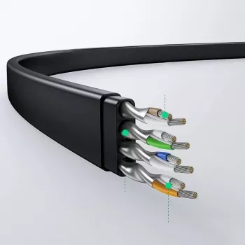 UGREEN NW102 Cat6 Flat Ethernet Network Cable 8m - Czarny