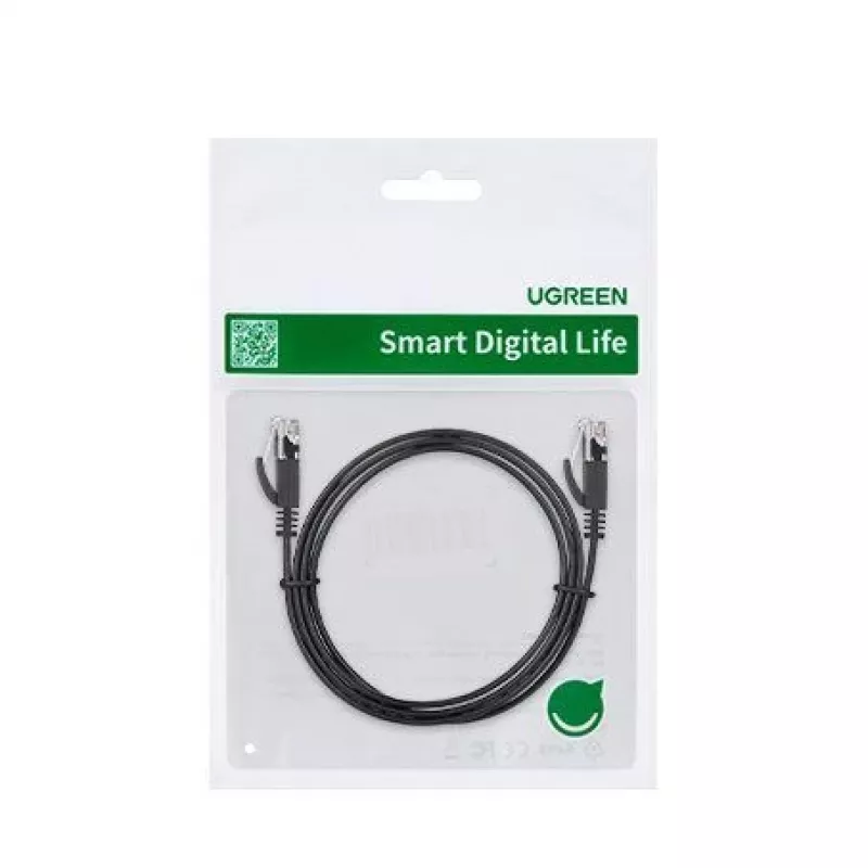 UGREEN NW102 Cat6 Flat Ethernet Network Cable 8m - Czarny