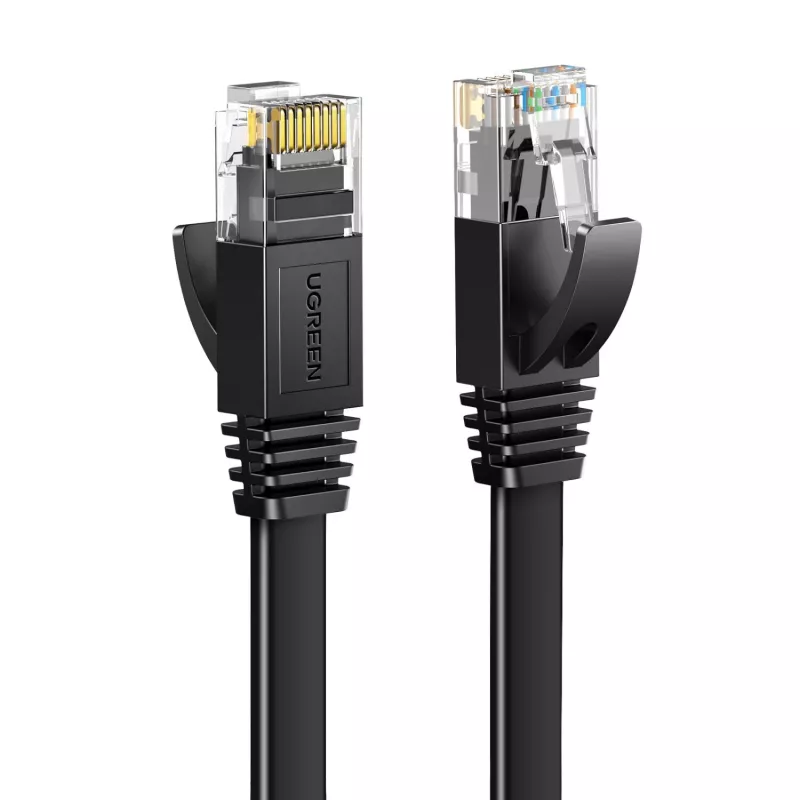 UGREEN NW102 Cat6 U/UTP płaski kabel Ethernet 1m - Czarny