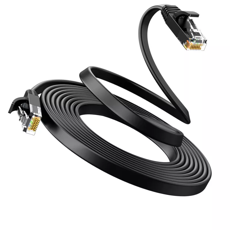 UGREEN NW102 Cat6 U/UTP płaski kabel Ethernet 20m - czarny