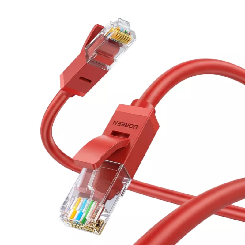 UGREEN RJ45 CAT6 Ethernet 0,5 m Kabel LAN - Czerwony (1Gbps, 250MHz)