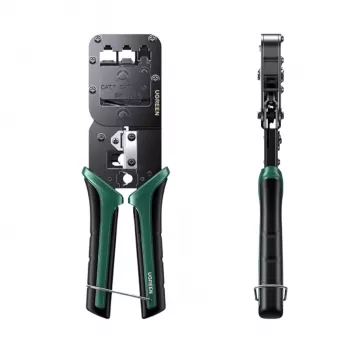 UGREEN RJ45 Narzędzie do zaciskania sieci Zaciskarka przelotowa, obcinaczka i ściągacz izolacji do RJ45 RJ12 RJ11 Cat5 Cat5e Cat6 Cat6a Cat7 Cat8