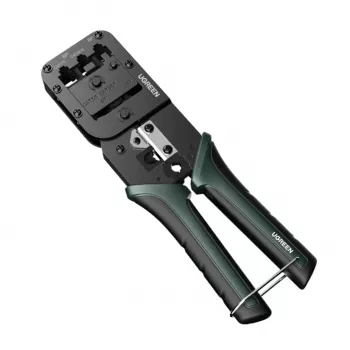 UGREEN RJ45 Narzędzie do zaciskania sieci Zaciskarka przelotowa, obcinaczka i ściągacz izolacji do RJ45 RJ12 RJ11 Cat5 Cat5e Cat6 Cat6a Cat7 Cat8