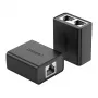 UGREEN RJ45 Splitter Adapter 2 Pack (Czarny) - Rozdzielacz sieci Ethernet, 1x RJ45 męski do 2x RJ45 żeński, 100Mbps, kompatybilny z Cat5/Cat5e/Cat6, pasywny, Plug & Play