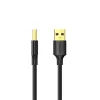 UGREEN US135 Kabel USB 2.0 A-B, pozłacany, 2 m, czarny